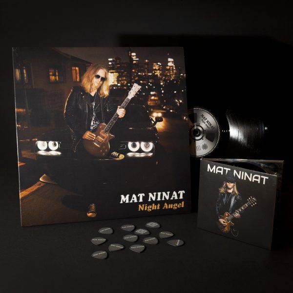 Mat Ninat ultimate collector bundle Night Angel vinyl LP CD digipack and 12 signature guitar picks
