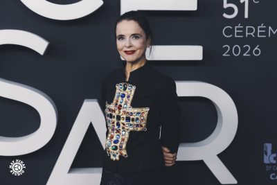 Amélie Nothomb on the red carpet at the 2026 César Awards ceremony at the Olympia in Paris. Amélie Nothomb on the red carpet at the César Awards 2026 in Paris – photo by Mat Ninat for Canal+