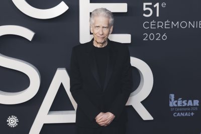 David Cronenberg on the red carpet at the 2026 César Awards ceremony at the Olympia in Paris. David Cronenberg on the red carpet at the César Awards 2026 in Paris – photo by Mat Ninat for Canal+