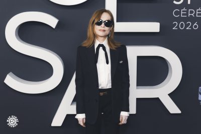 Isabelle Huppert on the red carpet at the 2026 César Awards ceremony at the Olympia in Paris. Isabelle Huppert on the red carpet at the César Awards 2026 in Paris – photo by Mat Ninat for Canal+
