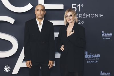 Ben Harper and Michèle Laroque on the red carpet at the 2026 César Awards ceremony at the Olympia in Paris. Ben Harper and Michèle Laroque on the red carpet at the César Awards 2026 in Paris – photo by Mat Ninat for Canal+