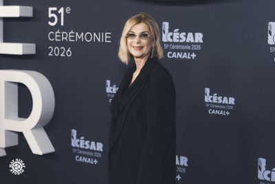 Michèle Laroque on the red carpet at the 2026 César Awards ceremony at the Olympia in Paris. Michèle Laroque on the red carpet at the César Awards 2026 in Paris – photo by Mat Ninat for Canal+