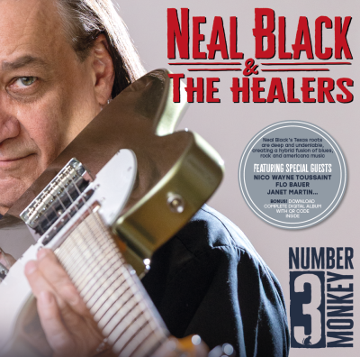 Album cover photograph – Neal Black & The Healers “Number 3 Monkey”
Photo: Mat Ninat Studio Neal Black & The Healers “Number 3 Monkey” album cover photograph by Mat Ninat Studio